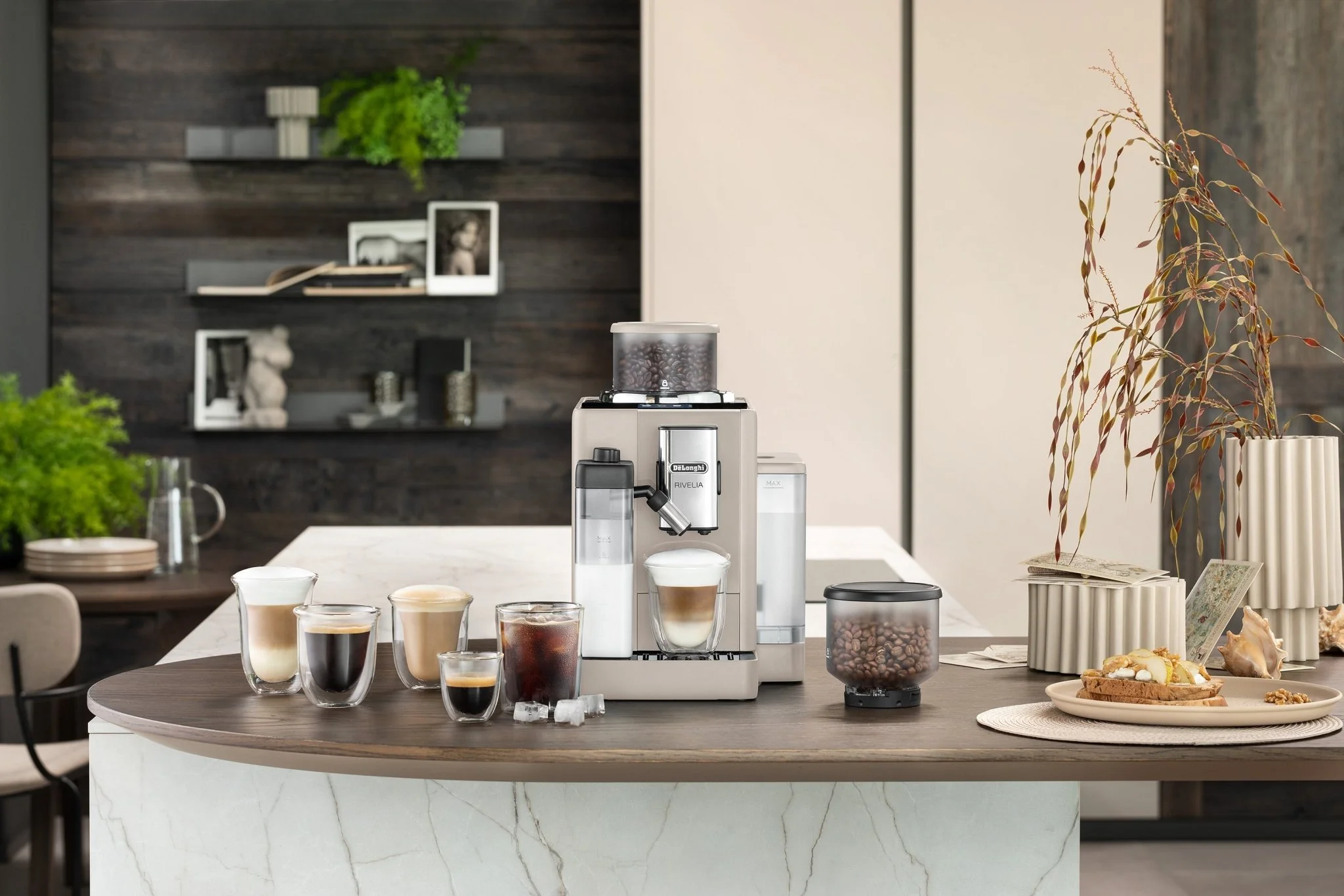 Delonghi EXAM440.55.BG Rivelia Bean to Cup Coffee Machine Sand Beige - Image 10