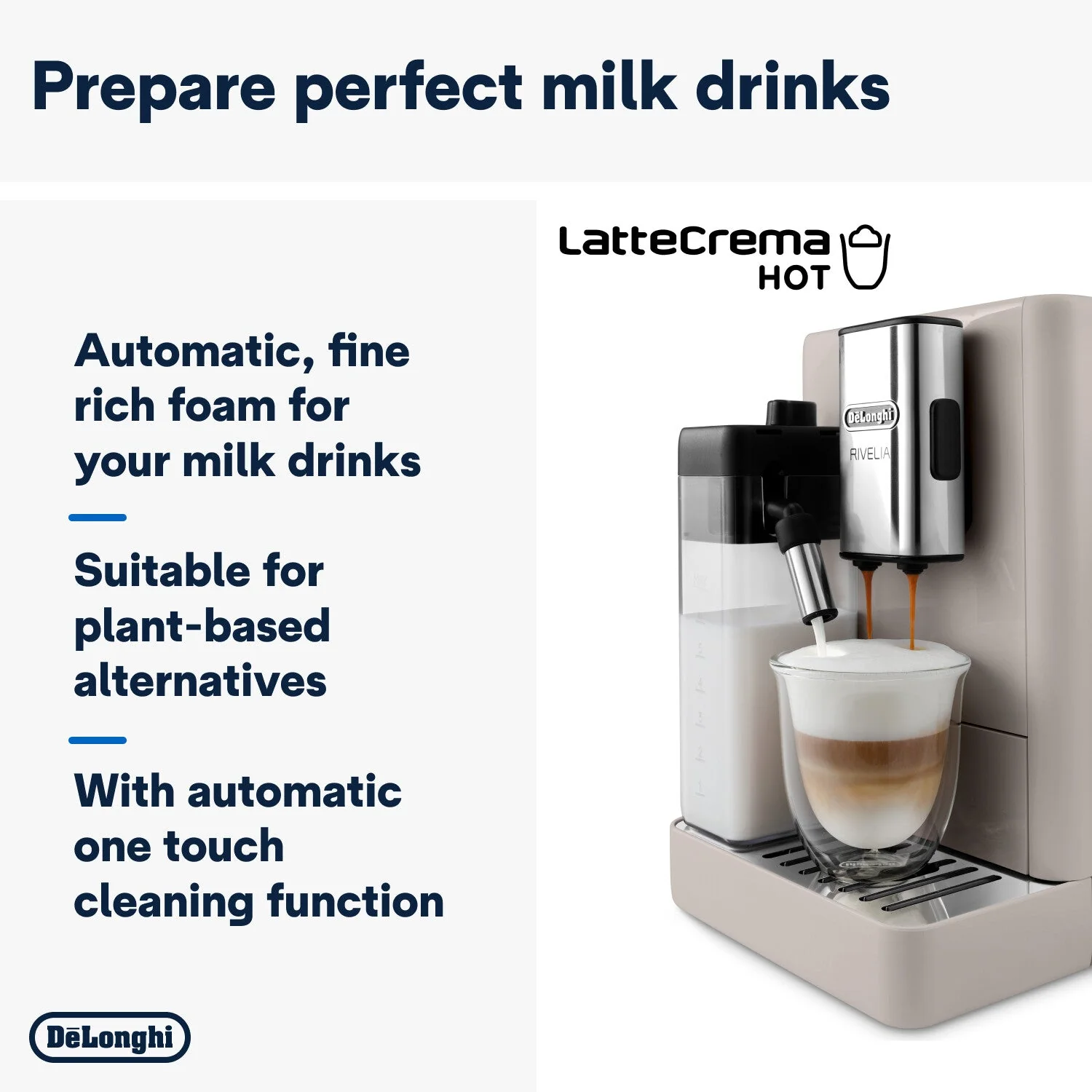 Delonghi EXAM440.55.BG Rivelia Bean to Cup Coffee Machine Sand Beige - Image 6