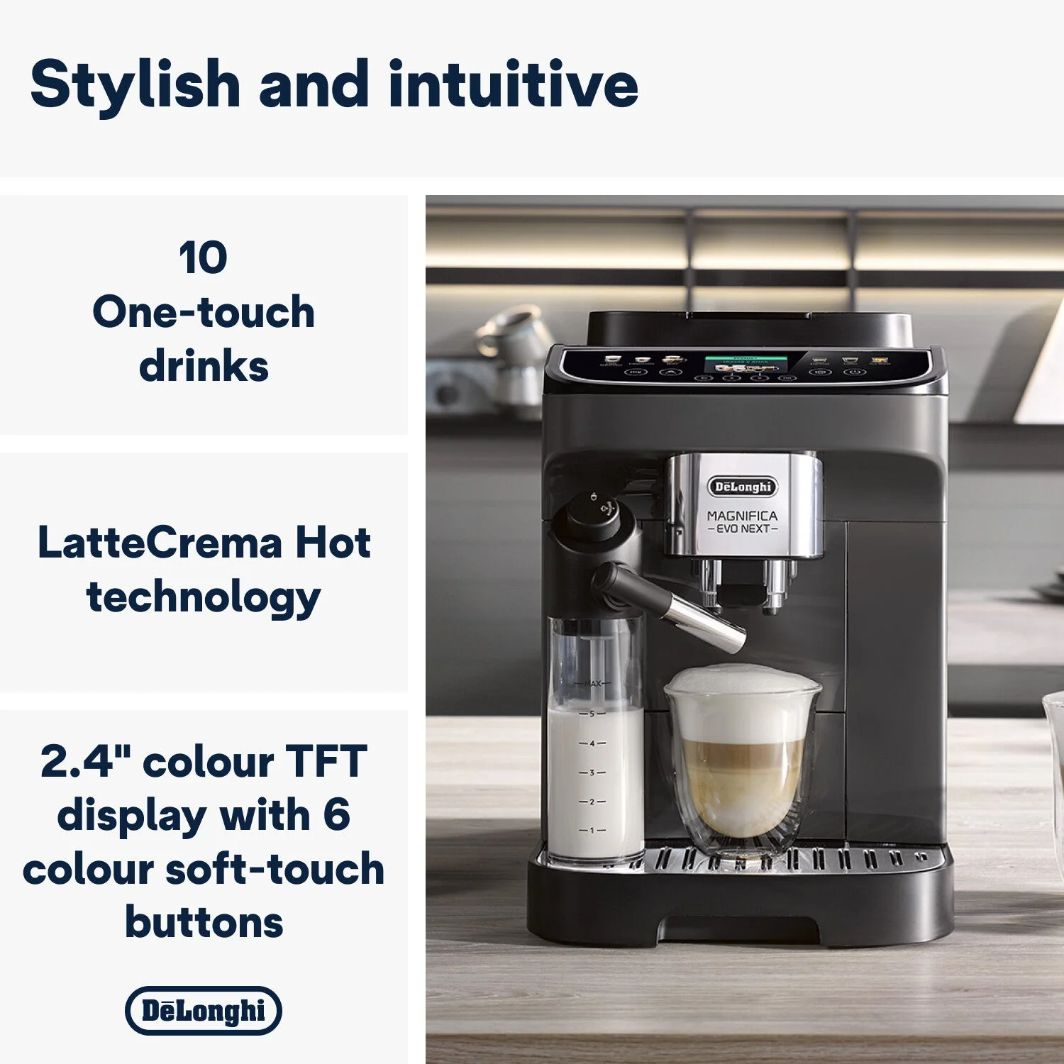 Delonghi ECAM310.60.GB Magnifica Evo Next Bean to Cup Coffee Machine - Image 6