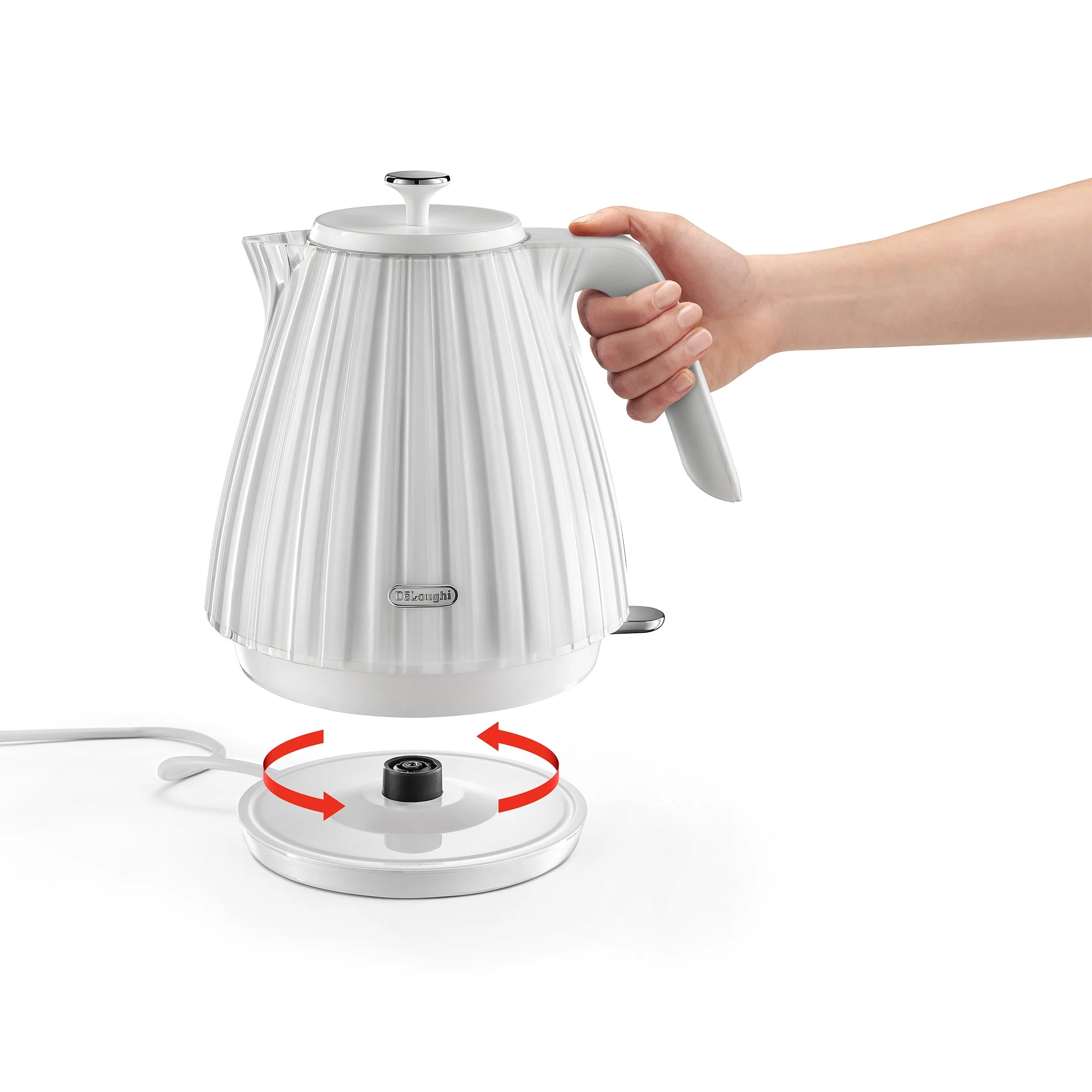 Delonghi KBD3001.W Opaline White Ballerina Kettle - Image 3