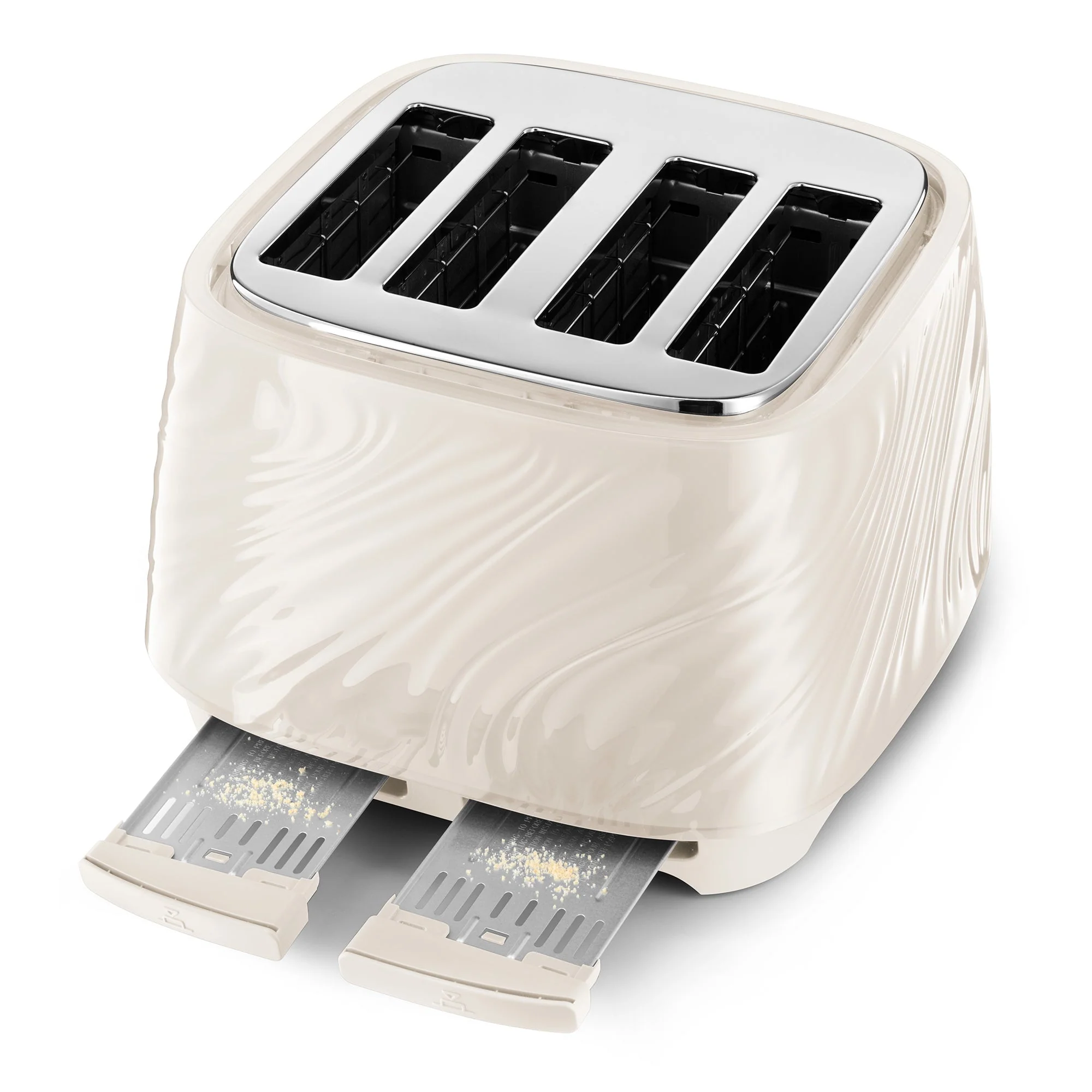 Delonghi CTDS4003.CR Ballerina Seta 4 Slice Toaster Silk Beige - Image 3