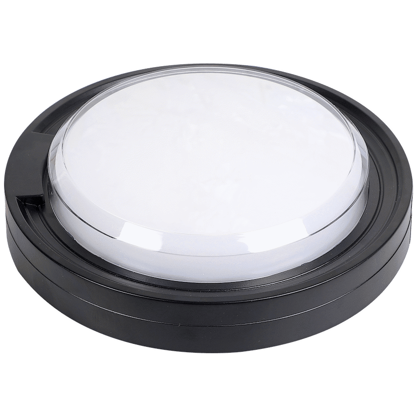 Ellies Cresent Series AC 24W Round LED Bulkhead - PC - BK - Image 2