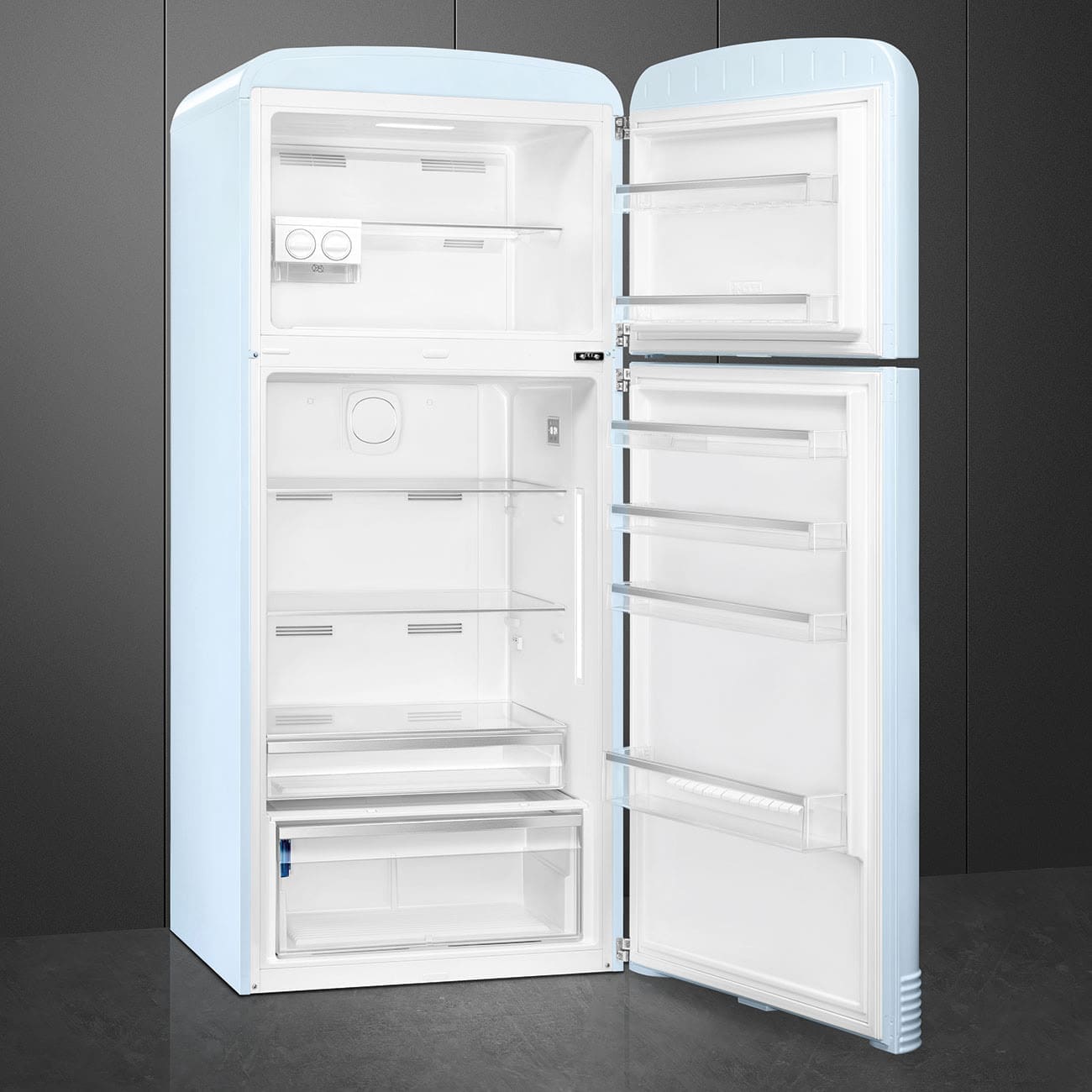 Smeg FAB50RPB5 '50's Style' 467L Pastel Blue Top Freezer Combi Fridge Freezer - Image 5