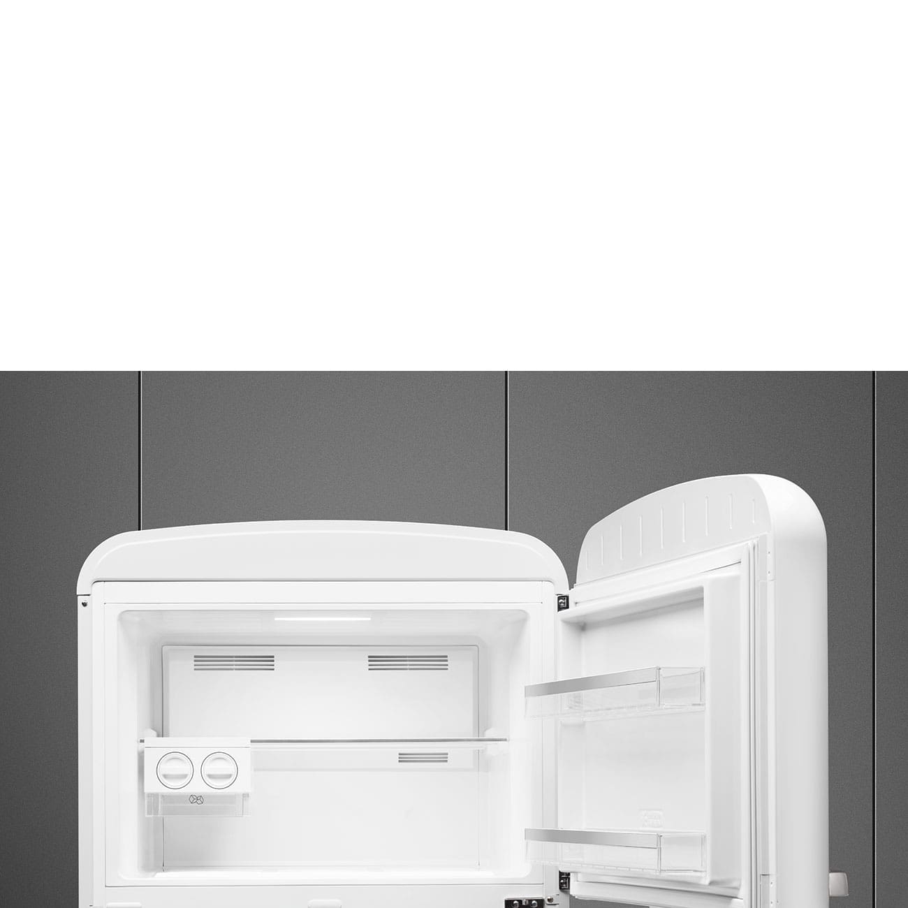 Smeg FAB50RWH5 '50's Style' 467L White Top Freezer Combi Fridge Freezer - Image 4