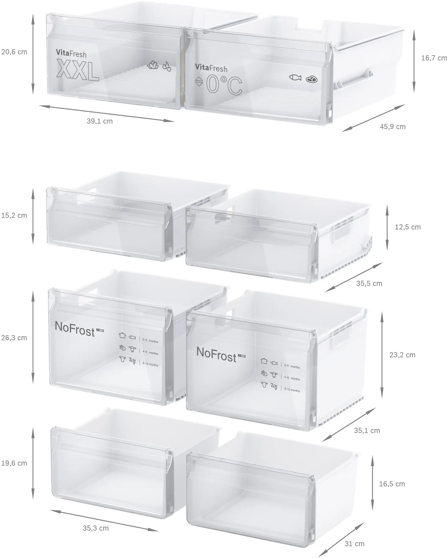 Bosch KFN96VPEA Serie 4 483L Brushed Steel French-Door Fridge-Freezer - Image 3