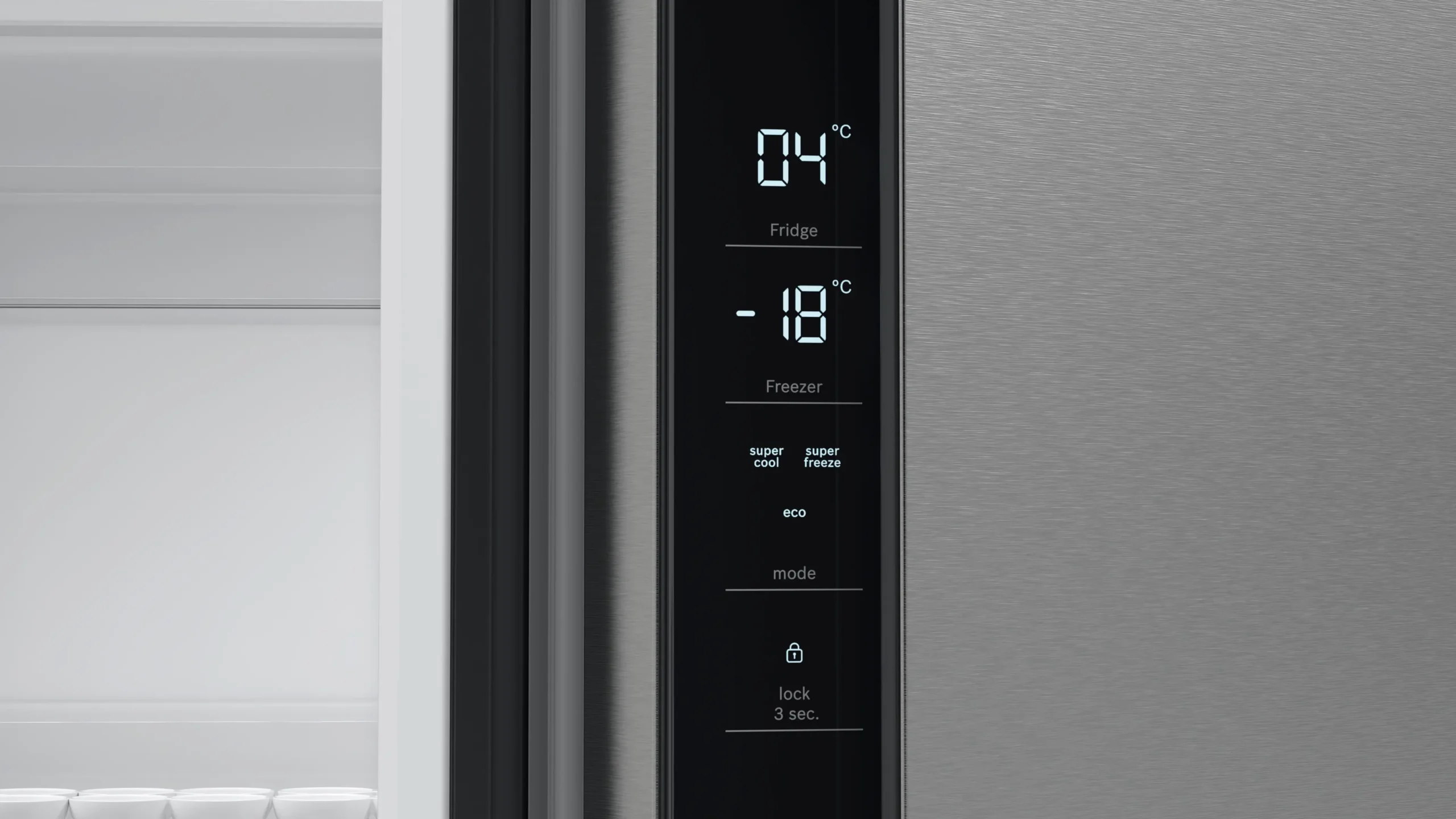 Bosch KFN96VPEA Serie 4 483L Brushed Steel French-Door Fridge-Freezer - Image 6