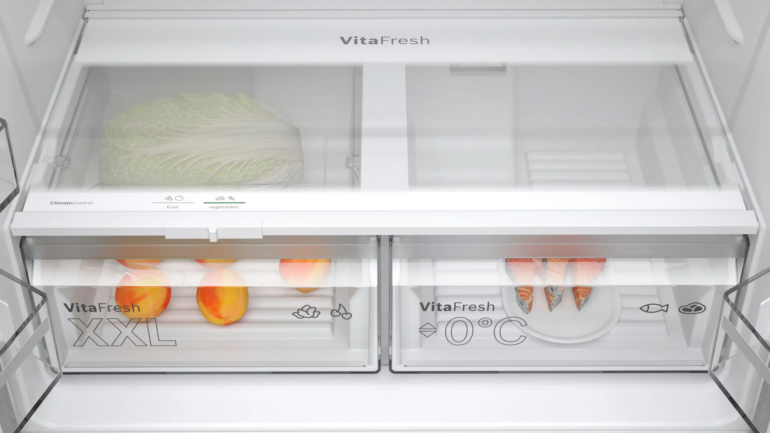 Bosch KFN96VPEA Serie 4 483L Brushed Steel French-Door Fridge-Freezer - Image 8