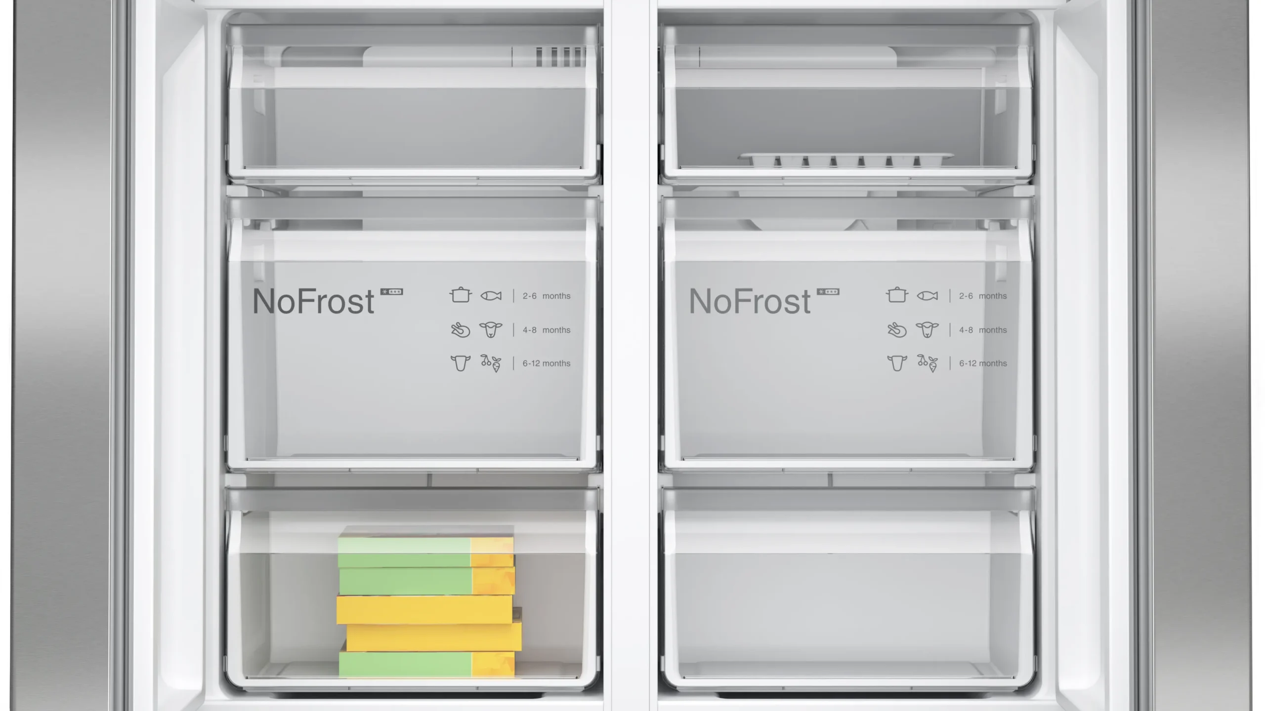 Bosch KFN96VPEA Serie 4 483L Brushed Steel French-Door Fridge-Freezer - Image 9