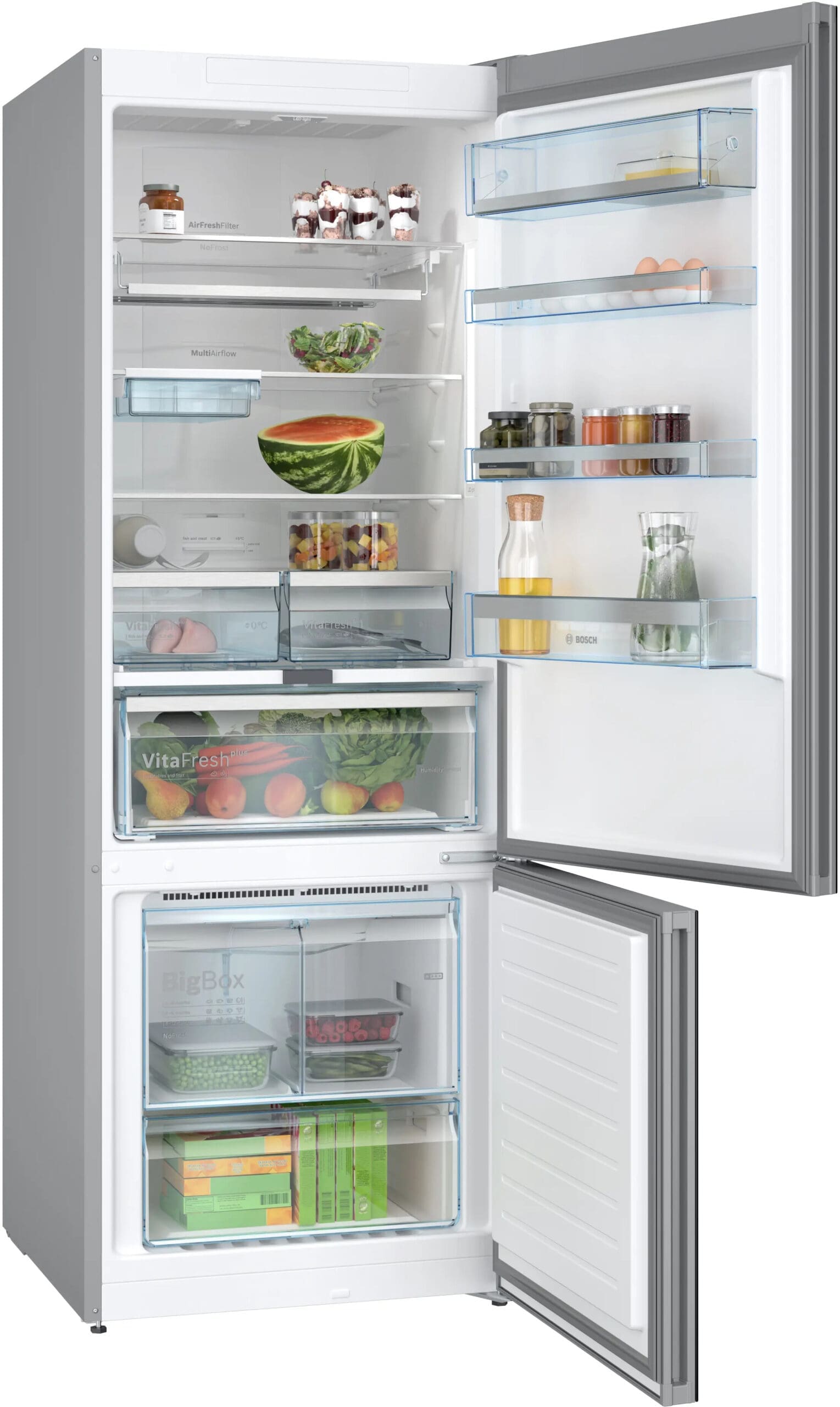 Bosch KGN56LB31U Serie 6 505L Black Glass Door Fridge-Freezer - Image 2