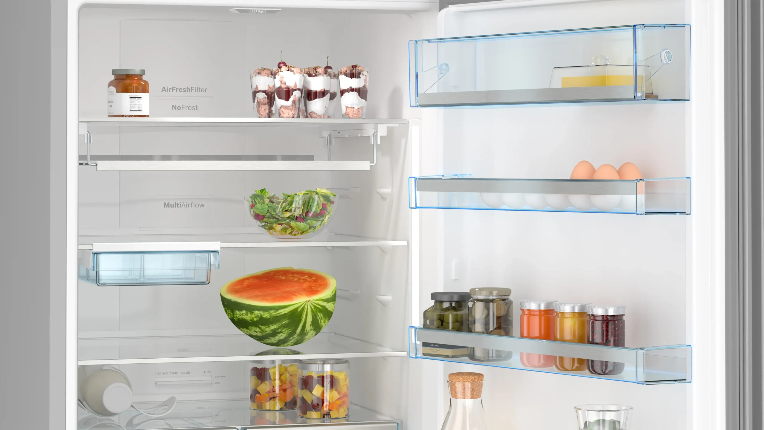 Bosch KGN56LB31U Serie 6 505L Black Glass Door Fridge-Freezer - Image 4