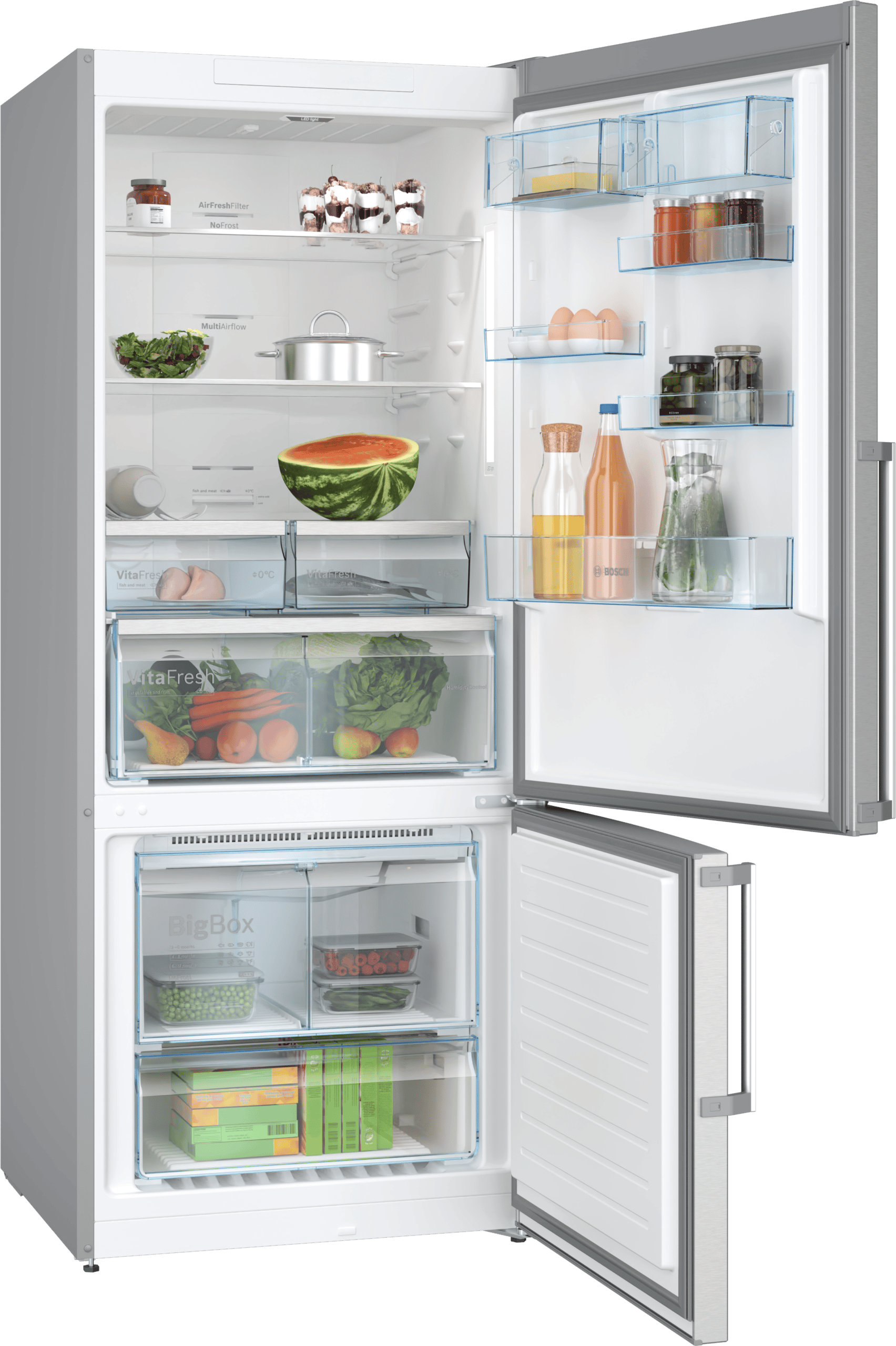 Bosch KGN76CI30U Serie 6 521L Inox Fridge-Freezer - Image 2