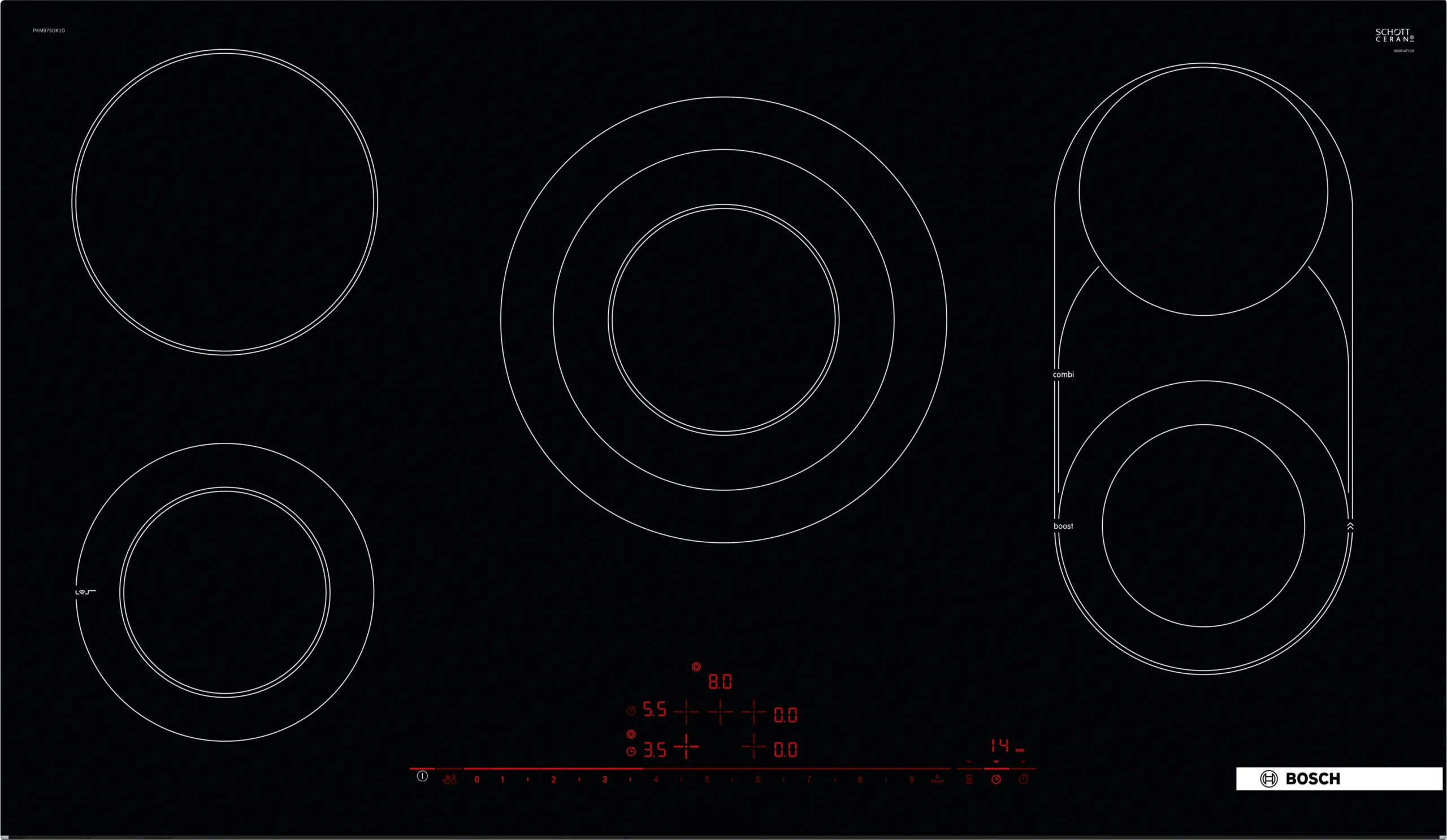 Bosch PKM975DK1D Serie 8 90cm Ceran Electric Hob - Image 2
