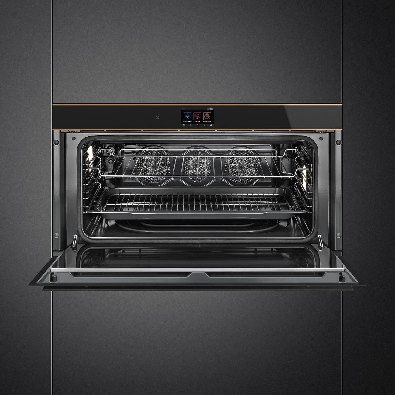 Smeg SFPR9604TNR 900mm 100lt Touch Display Pyrolitic Clean Built In Oven - Image 3