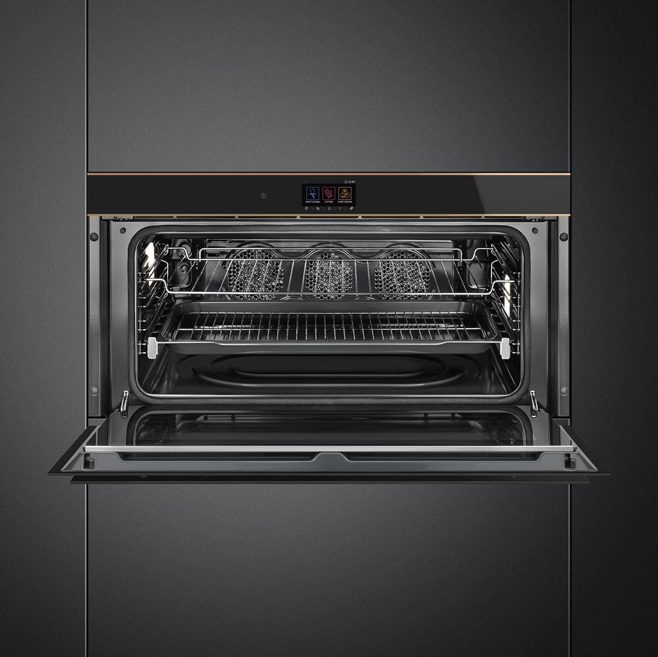 Smeg SFPR9604TNR 900mm 100lt Touch Display Pyrolitic Clean Built In Oven - Image 5