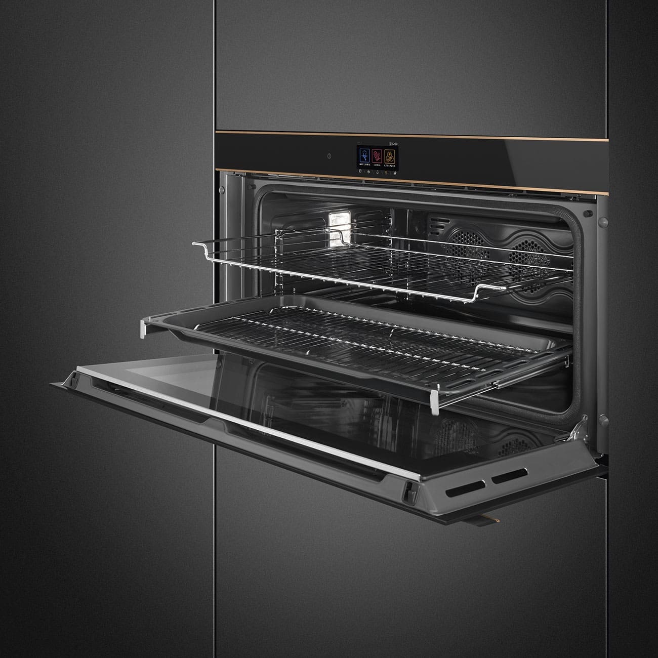 Smeg SFPR9604TNR 900mm 100lt Touch Display Pyrolitic Clean Built In Oven - Image 6